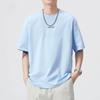 Adidas Minimalist Pullover Comfortable Short Sleeve Nautical Round Neck T-Shirt Men T-Shirts Sky-Blue KB9468