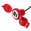 Universal Motorcycle USB Charger Socket Power Supply Port for Mobile Phone Waterproof Red