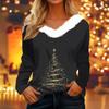 Dámské košile s dlouhým rukávem Roztomilé topy Vánoční potisky Trička Blůzy Ležérní Nadměrné velikosti Základní topy Pulovr