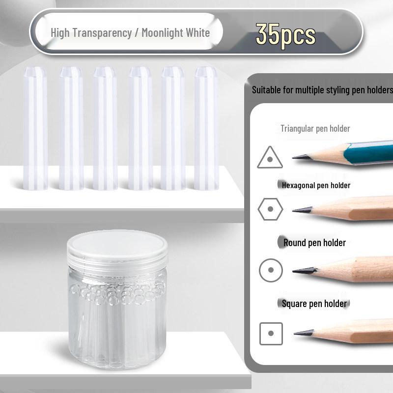 Transparent Pencil Cap for Kids - Grip Aid & Protective Cover