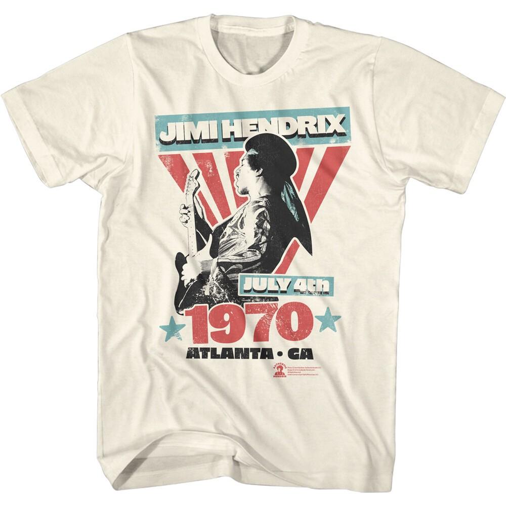 Jimi Hendrix July 4th 1970 Atlanta GA Men s T Shirt Rock Music Merch Unisex T-Shirt M