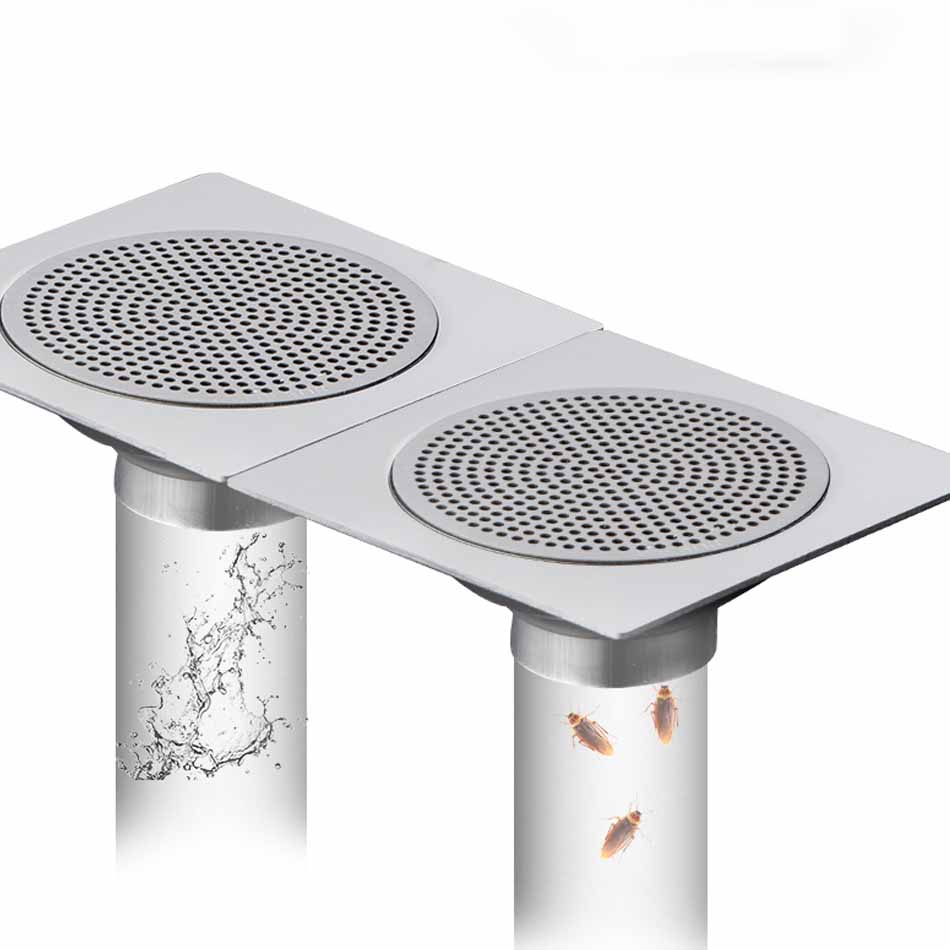 Runde Bodenablaufabdeckung 304 Edelstahl Haarfilter Fänger Stöpsel Netz für Badezimmer Küche WC Geruchshemmende Bodenablaufabdeckung