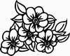 Printtoo Floral Pattern Square Brown Wooden Rubber Stamp Scrap-booking Block-2 X 2