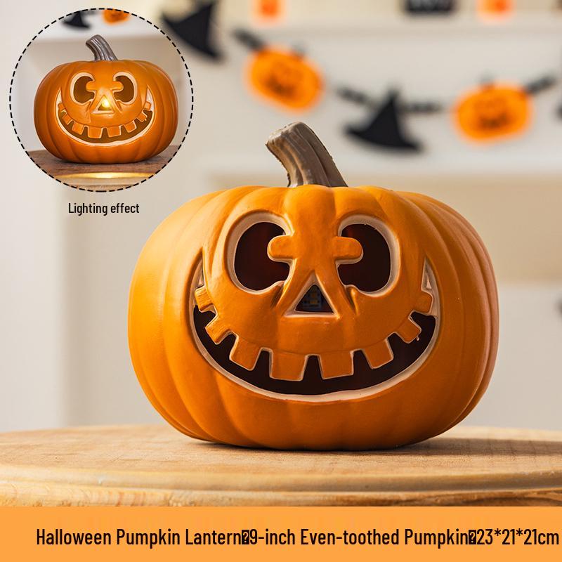 Luminous White Pumpkin Lantern: Large Halloween Decoration for Shopping Malls & Theme Events
