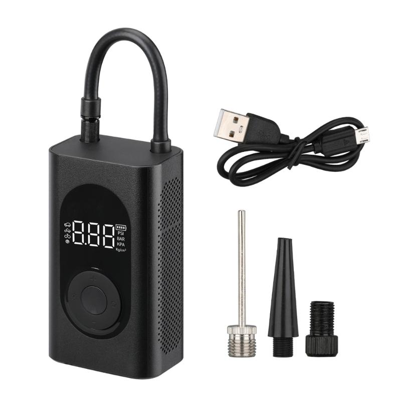 Portable Electric Air Compressor Electric Air Inflator, 4 Different Modes, Fast Inflation For Bike Motorcycle Car Ball