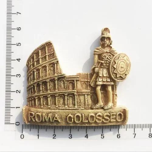Kühlschrankmagnet mit Wahrzeichen von Rom, Italien, Touristen-Souvenirs, Kolosseum, Wishing Pool, magnetischer Kühlschrankaufkleber, Kunstharz-Kunsthandwerkssammlung