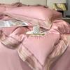 Premium 1000TC Egyptian Cotton Luxury Gold Embroidery Hotel Style Bedding Set Duvet Cover Flat/Fitted Bed Sheet Pillowcases 4Pcs