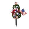Artificial Decorative Garden Stake with Flag Number and Star Design for Outdoor Yard Lawn Pathway Holiday Display