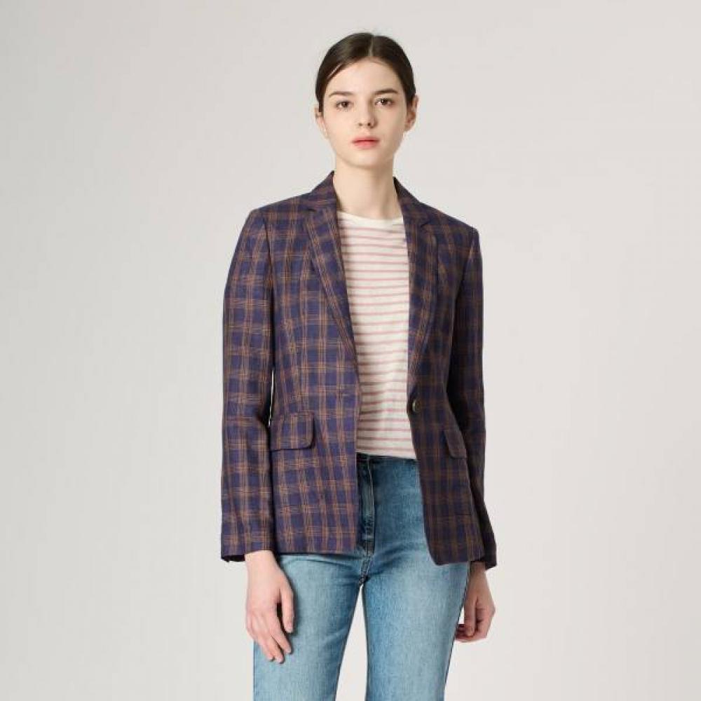 

Bcbg Check Single Pocket Jacket B4m3j172 dark beige (73)/77