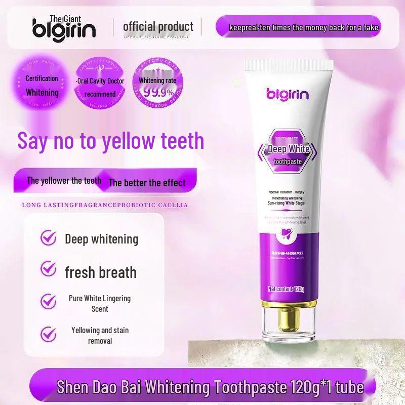 Baili Giant Deep Clean Whitening Toothpaste - Removes Yellowing, Freshens Breath, and Eliminates Stains Efficiently