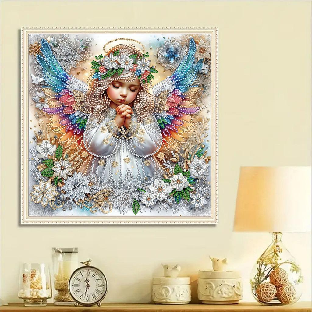 5D Creative Angel Prayer DIY Special-shaped Diamond Home Decoration Painting Hand-pasted Diamond Painting