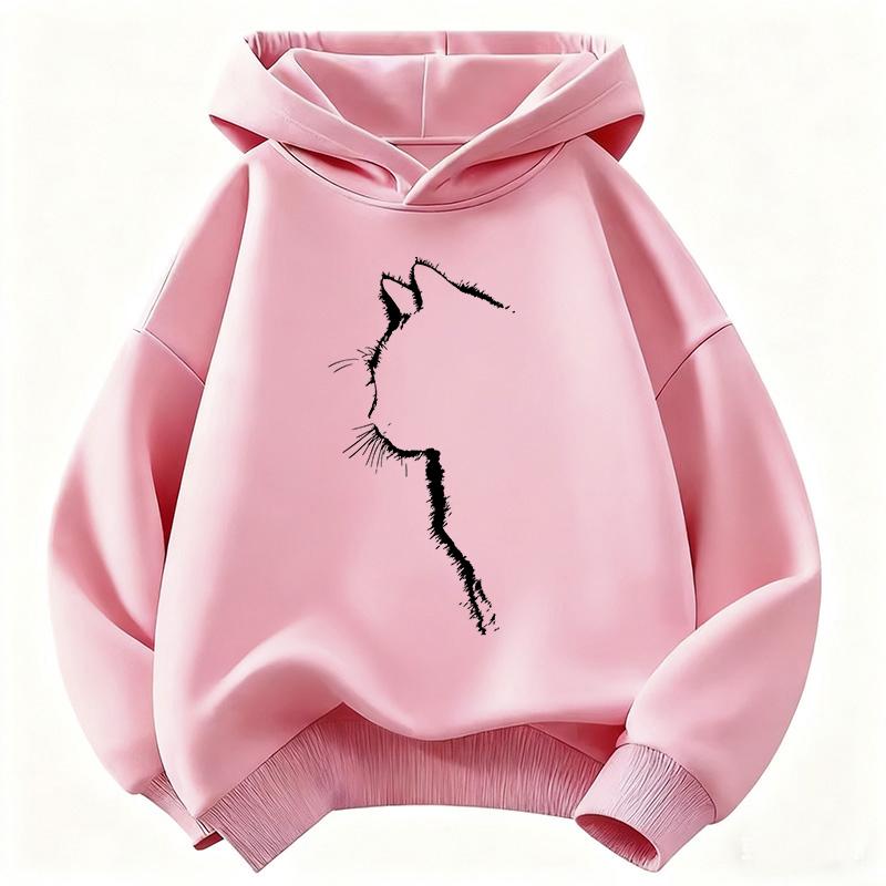 Cute Hoodie Manga Kids Cat Children's Sweatshirt Cute Harajuku Hoody for Boys Girls Autumn Winter Casual hoodies