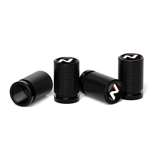 4Pcs Car Wheel Tire Valve Caps Air Stem Covers For Hyundai N Line Sonata Tucson Azera Elantra Veloster Kona Santa Accessories KK5
