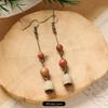 Retro Handmade Plant Fruit Earrings Pine Cone Literature and Art Chinese Medicine Dried Fruit Niche Creative Earrings Women