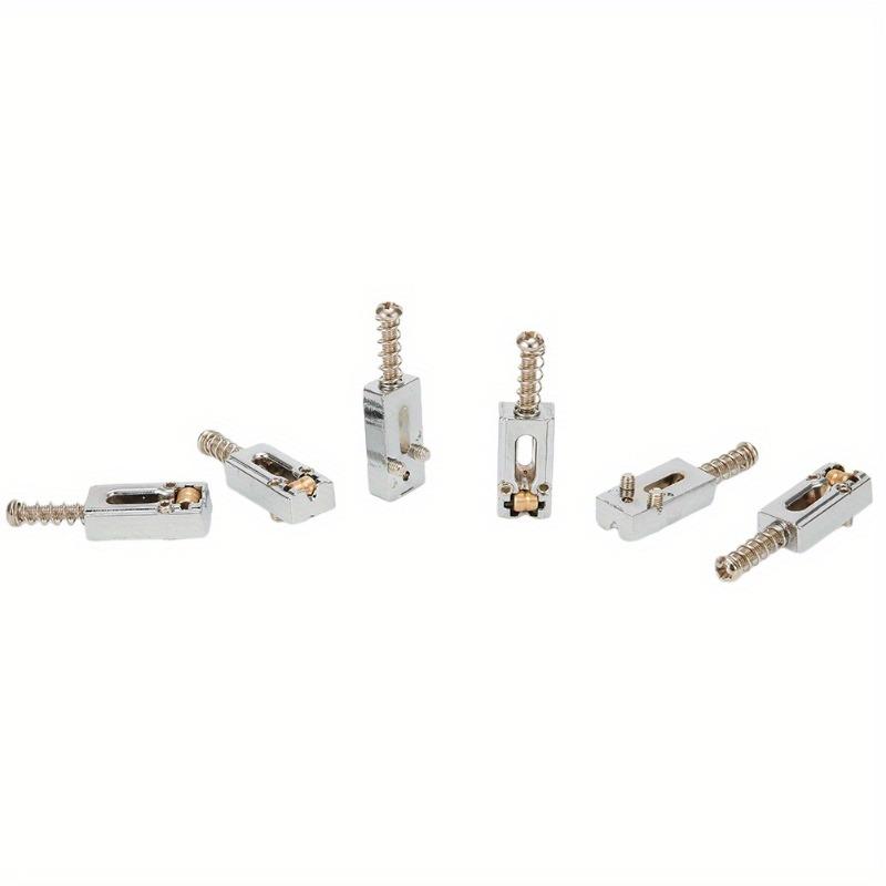 6Pcs Electric Guitar Roller Bridge Tremolo Saddles for Strat TL Zinc Alloy Electric Guitar Replacement Bridge Saddle Set