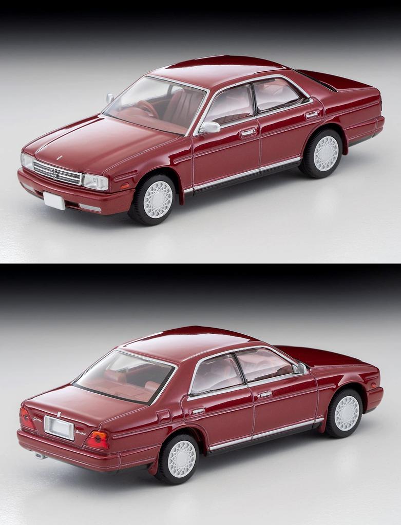 Tomytec Tomica Limited Vintage Neo Maßstab Nissan Gloria V30E Brougham Fertigmodell 1/64 LV-N289a (rot)