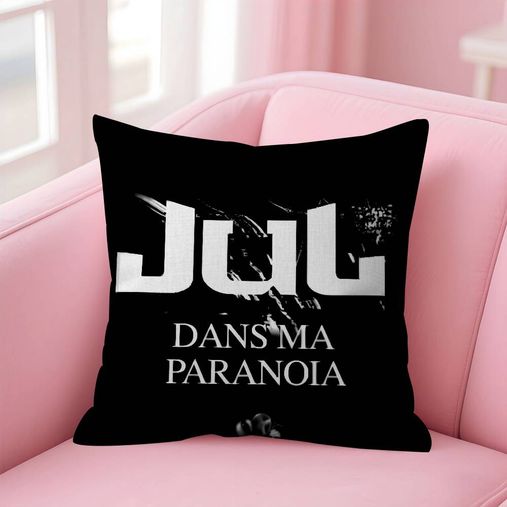 Rapper Jul Logo Pillow Gifts Home Office Furnishings Bedroom Sofa Car Cushion Cover Case 45X45Cm