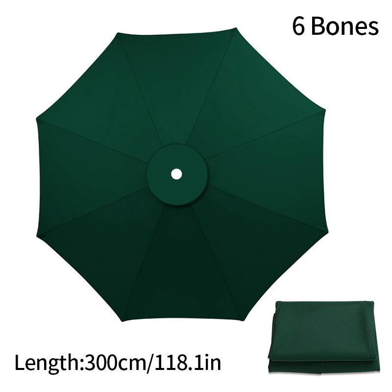 Outdoor Umbrella Replacement Covers 6/8Bones Waterproof Umbrella Cloth Beach Shed Awning Replaceable UV Protection Parasol