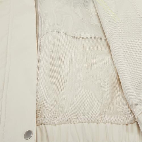 adidas Colorblock Striped Retro Sports Stand Collar Jacket for Women, Beige