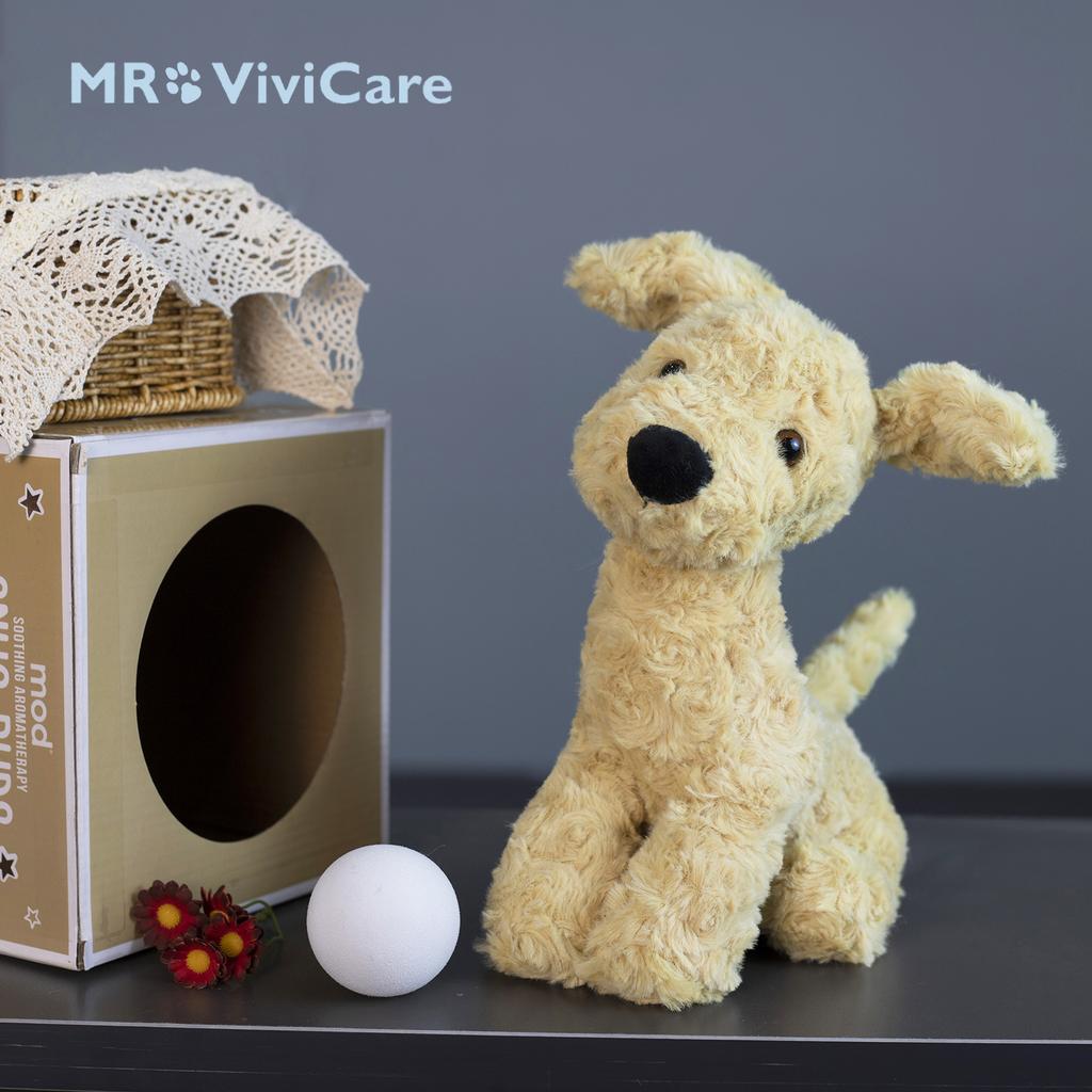Rozkošné chlupaté vlasy Highland Yellow Terrier Plyšový plyšový měkký štěně Plyšová hračka Vycpaná realistická zvířátka Baby Appease Sleep Doll
