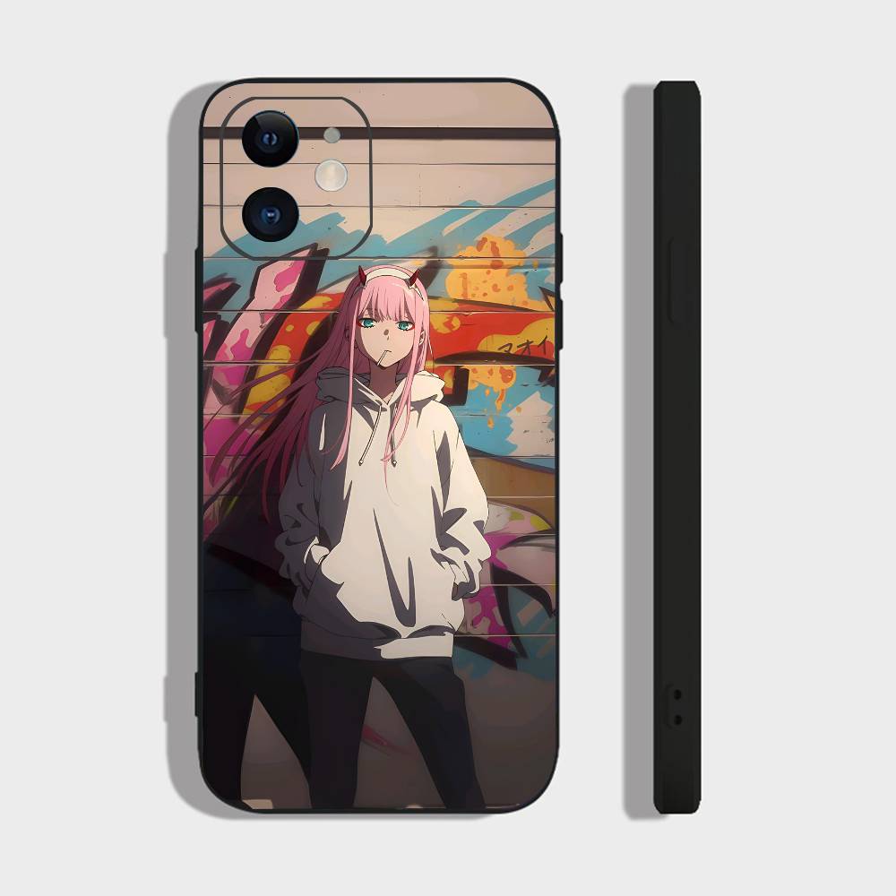 Anime Girl Zero Two For Iphone 17 Air 16 Pro Max 15 14 13 Full Cover Anti-Shock MagSafe Cover