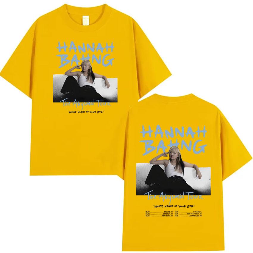 Harajuku Hannah Bahng Hip Hop T Shirt Mens Womens High Quality Fashion Cotton Short Sleeve Tshrit Summer ONeck Clothes Hot Sale