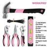 WORKPRO Home Tool Set WP206818 DIY Starter Kit with all the tools you need for basic repair and maintenance 103-Piece (Pink) - - tasks.
