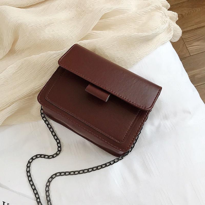 New Small Bag Women's 2023 Spring New Fashion INS Trendy Wide Shoulder Strap Small Square Bag Retro One Shoulder Crossbody Bag