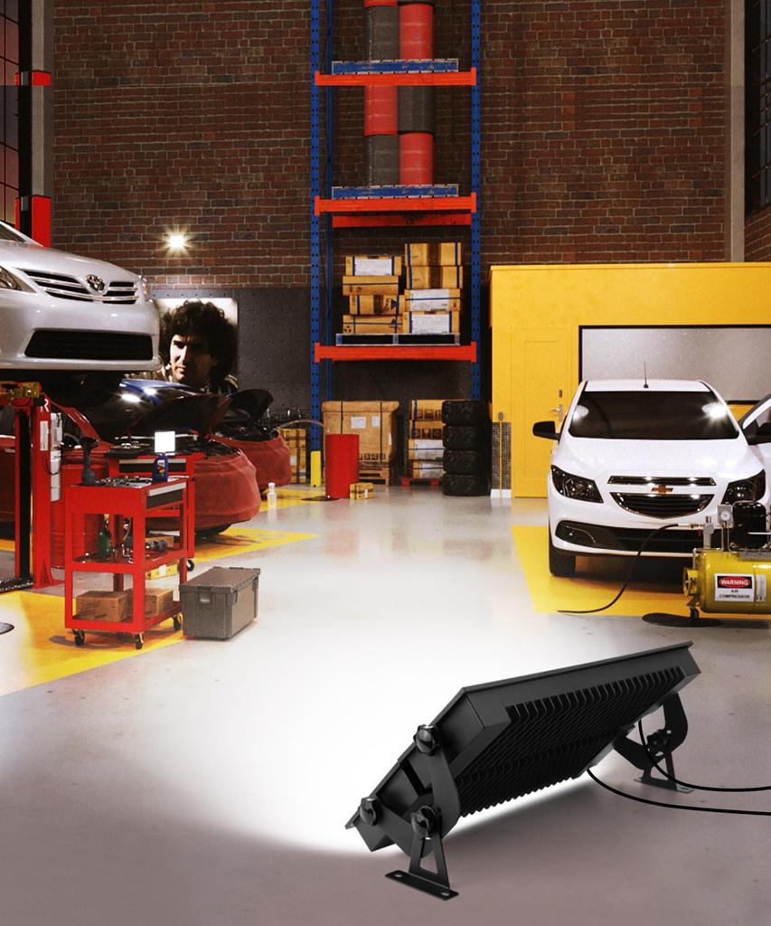 120W LED High Bay High To a 1200W Mercury Vapor 5500K Daylight IP66 Waterproof and Cold Ideal for Bulletin Parking Factory Warehouse Indoor and