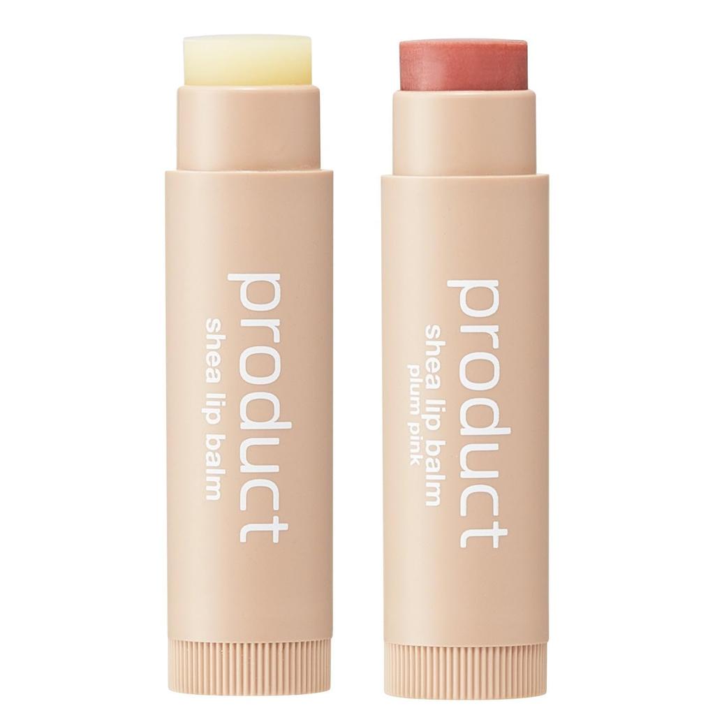 The Product Shea Lip Balm Set Plum (Colorless + Pink)
