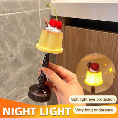 Pudding Nightlight Atmosphere Bedroom Decoration Desktop Sleep Decoration High Beauty Cute Gadgets Girl Gift  LED Desk Lamp New