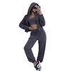 Cross-border European and American Women's Clothing  Amazon Hooded Cardigan Slim-fitting Inner Tube Top Sports Elastic Pants