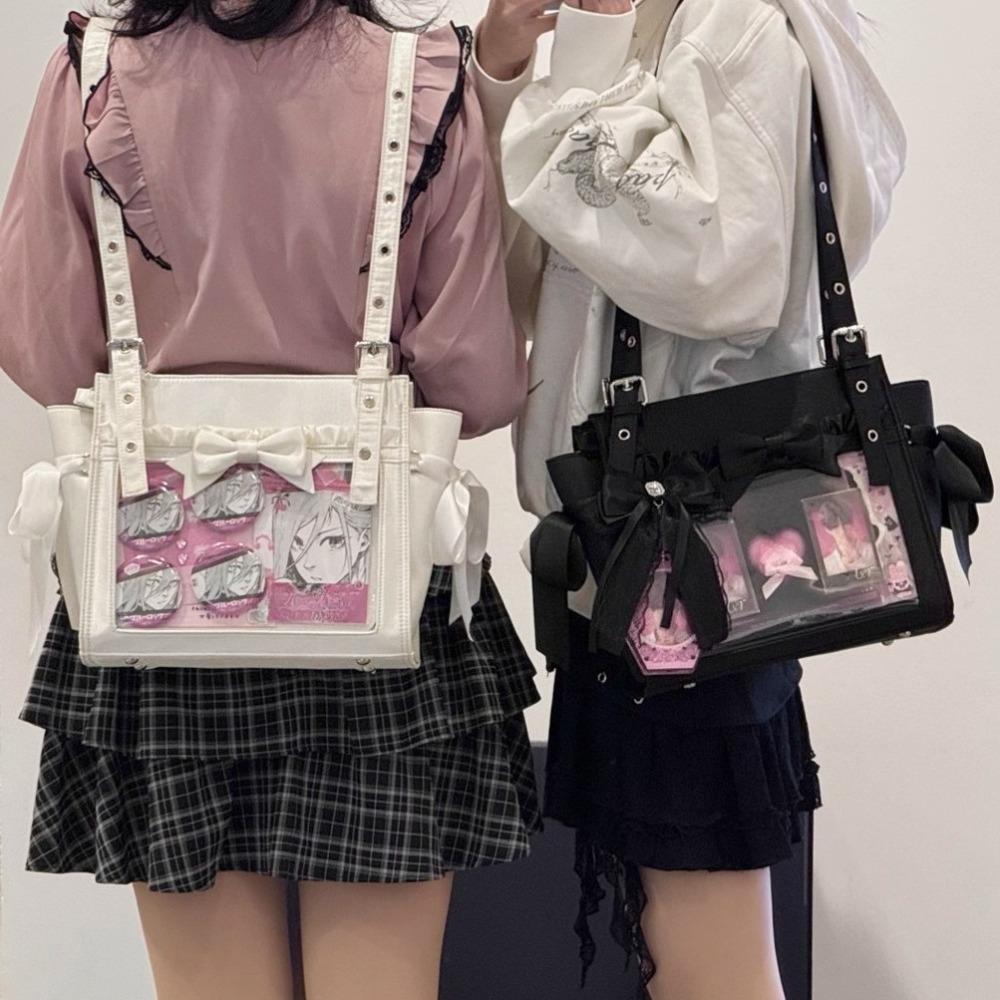 Bandage Bow Sac Femme Transparent High Capaci Ita Bags for Woman Shoulder Bag Tote Bolsos mujer Spacious Durable Bolsas Bolsa