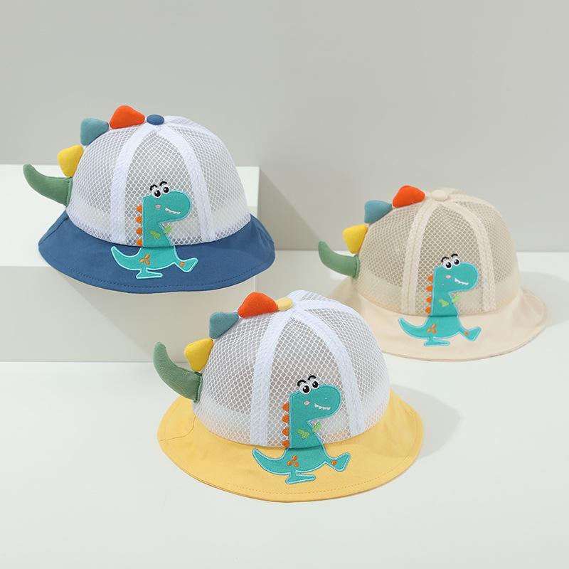 Little Dinosaur Children Bucket Hats Cute 1-4Y Boys Girls Spring Summer New Cap Panama Sunhat Hiking Fishing Hat Fisherman Caps