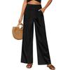 Women Casual Solid Color Wide Leg Pants Loose Temperament Trousers Workplace