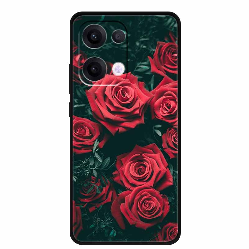 For Oppo Reno13 5G Case Soft TPU Cute Cartoon Silicon Back Cover for Oppo Reno 13 Pro Phone Cases Reno13Pro 13Pro 5G Black Shell