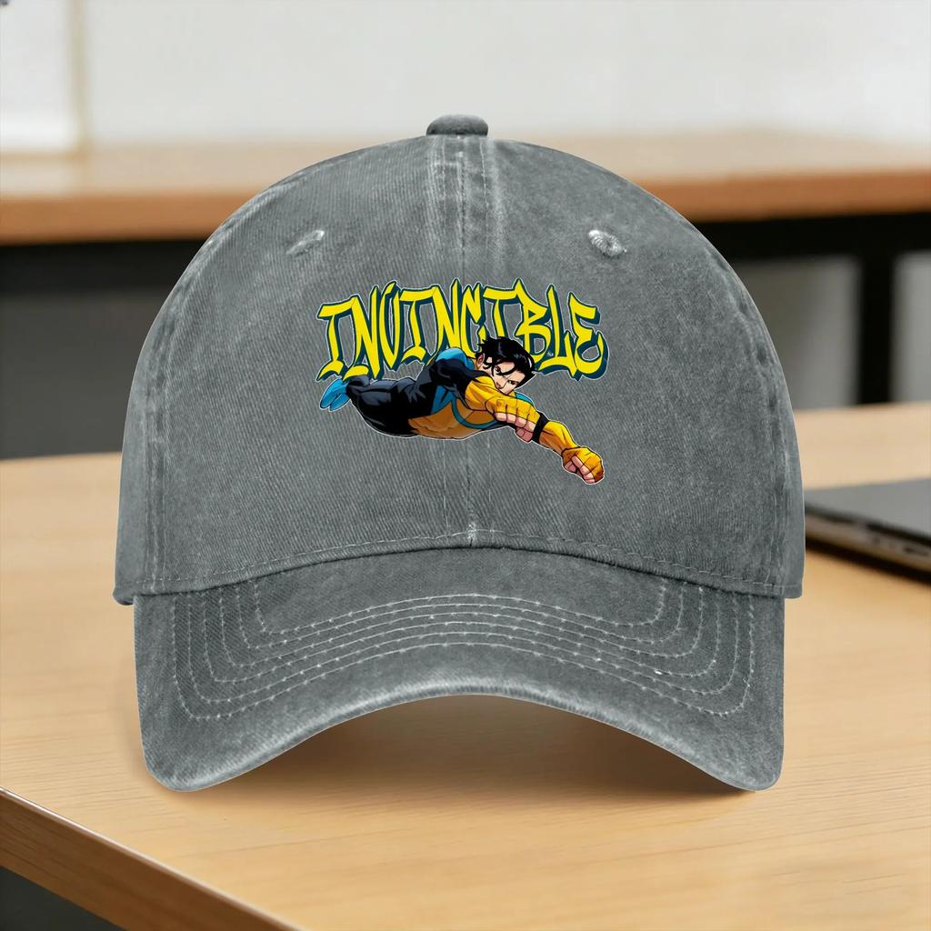 Summer Invincibles Mark Grayson Graffiti Style Art Baseball Cap Washed Trucker Hat Couple Women Vintage Hunting Baseball Caps
