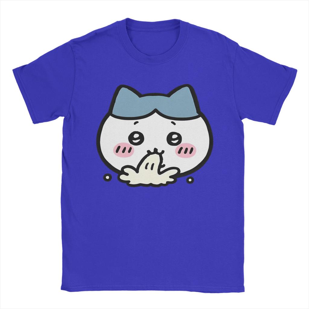 Chiikawas Hachiware T Shirt Men Pure Cotton Awesome TShirt Crewneck  Tee Shirt Short Sleeve Tops Unique