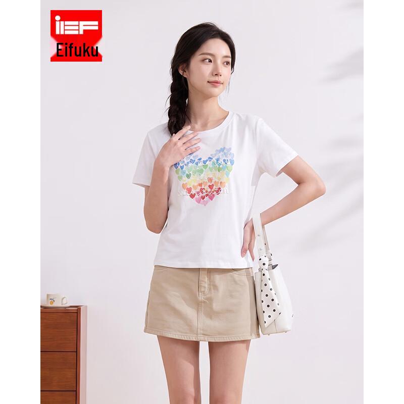 IEF Women s Dopamine Love Heart Print Short Sleeve T-shirt XL