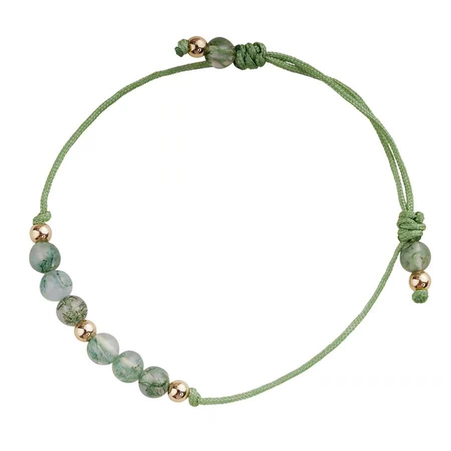 Aquatic Agate Women's Bracelet: Ethnic Style Grapestone Beads, Light Luxury, Layered, Niche Design Gift.