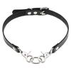 DIEZI Punk Black Lace Leather Choker Torques Necklace For Women Men Harajuku Gothic Sexy Cirle Heart Collar Necklace Jewelry