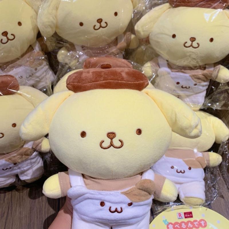 25cm Cartoon Pompompurin best Friends Overalls Series Plush Doll Pudding Dog cute Soft Stuff Doll Toy Room Decor Birthday Gifts