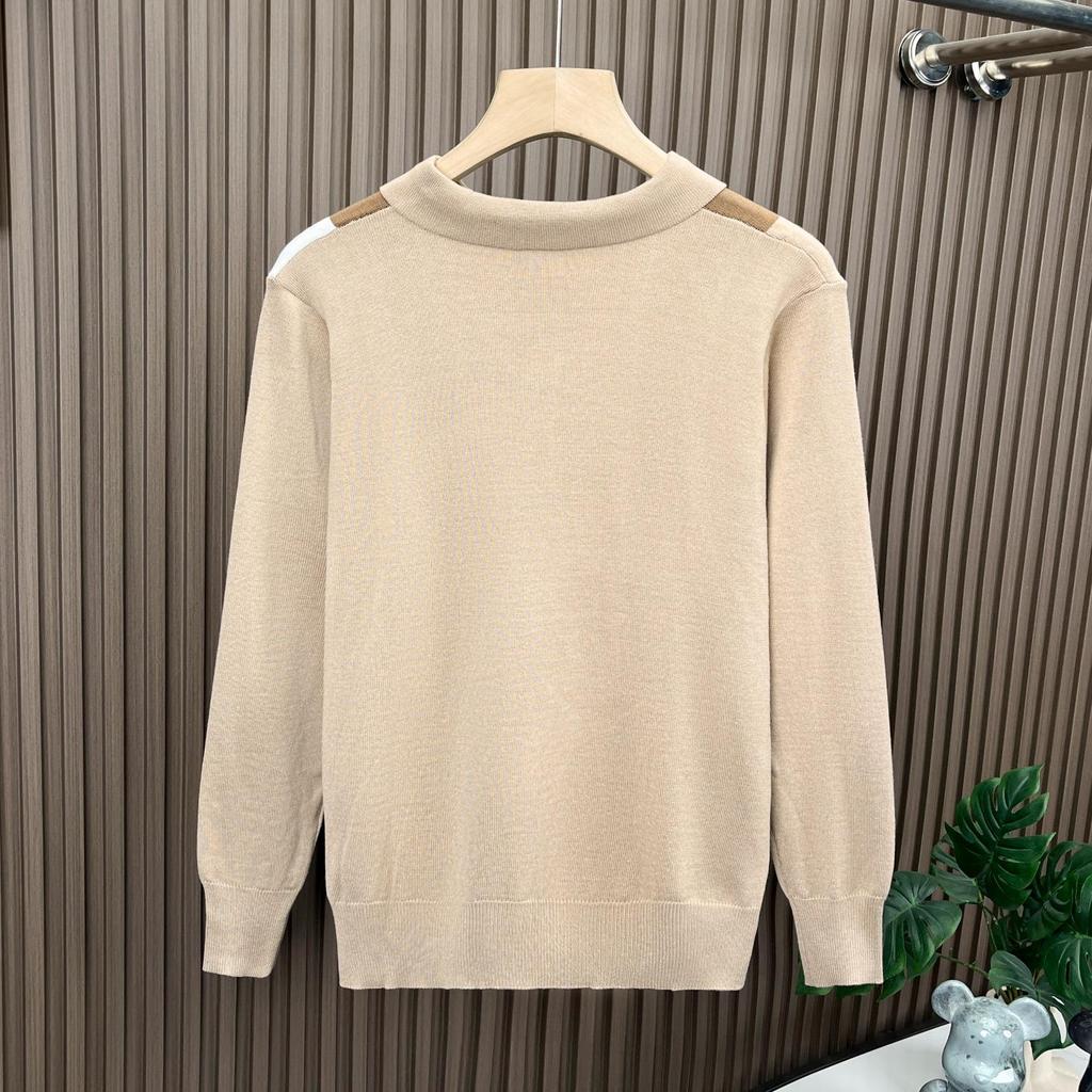 Men's Stylish Color Block Knit Polo Shirt - Hong Kong Style, Casual Autumn/Winter Wear