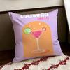 DDaiquiri Cocktail Cushion Cover Reversible Soft Durable Pillow Cover Home  Car MultiScene Use for Daily Comfort
