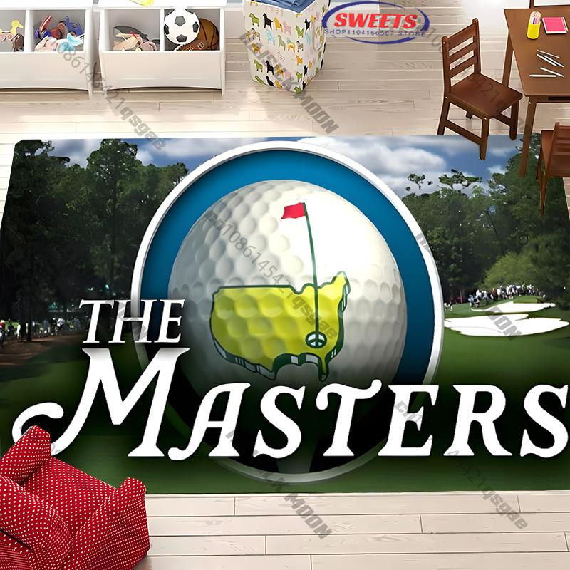 

1PC P-Prem1um Golf M-Masters Logo Carpet Rug for Living Room Bedroom Sofa,Office Areas, Mat,Multi Size Optional, Great Gift Rug 40x60cm