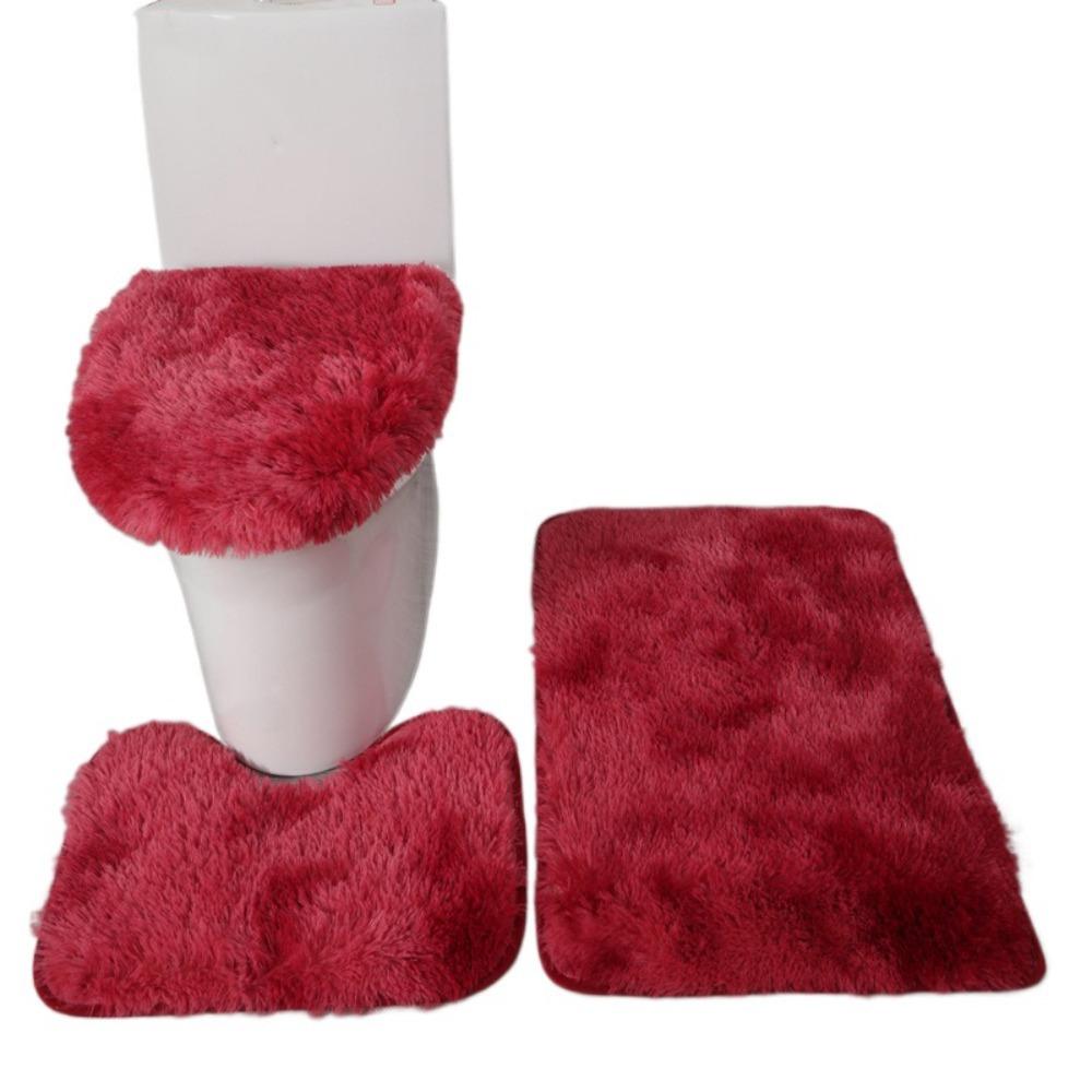 3pcs Anti Slip Floor Mat Absorbent Toilet Cushion Toilet Pad Toilet Cover  Living Room