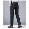 Spring Autumn Mens Black Blue Pants Pure Color Stretch Jeans Street Casual Slim Fit Trousers Male Wash Jeans for Men