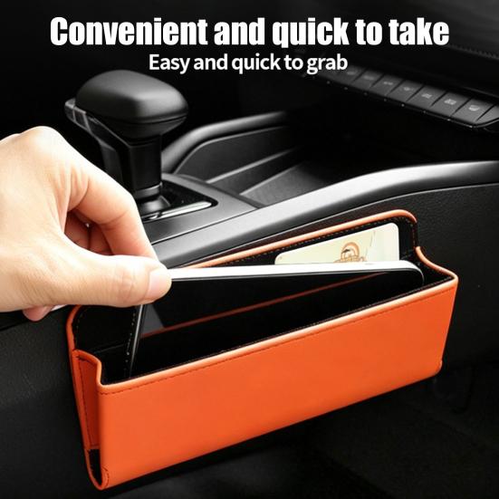 Car Center Console Organizer Faux Leather Car Storage Box for Sunglasses Cards Vehicle Dashboard Tray for Tidying Car Interior Accessory