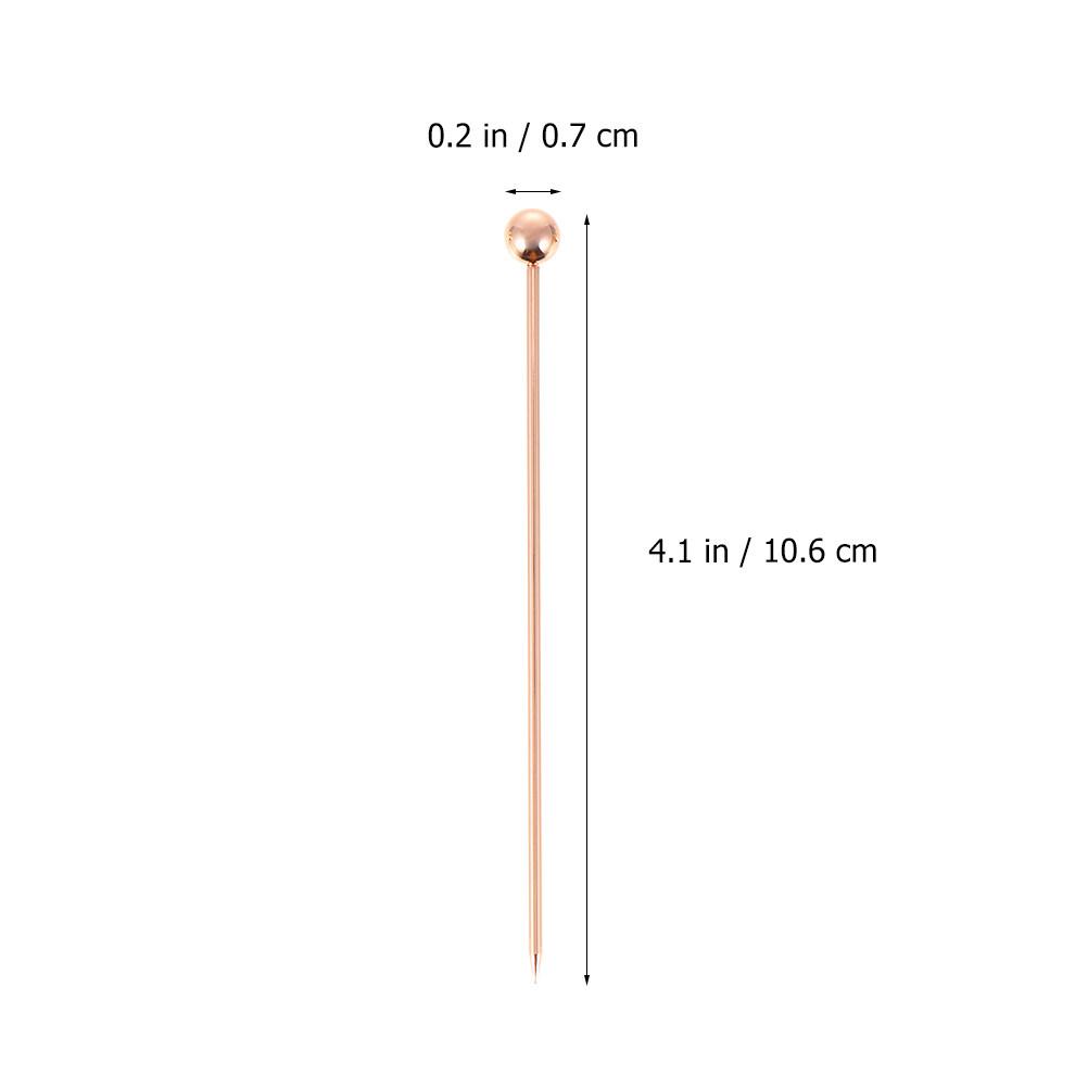 20pcs Stainless Steel Cocktail Picks Martini Pick Sticks Fruit Appetizer Skewers Bar Tools Party Supplies Metal Fruit Pick