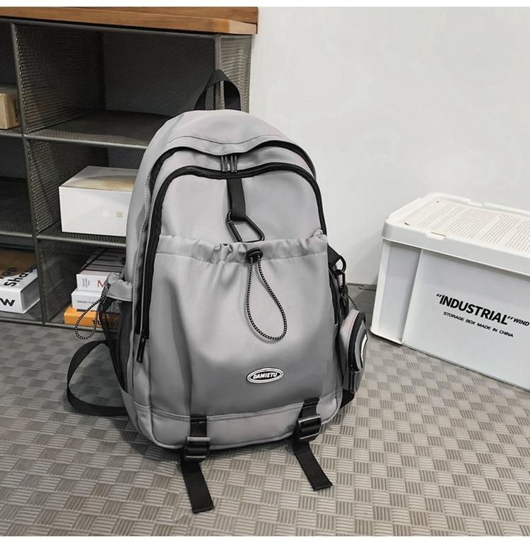 Casual Backpack Backpack New Large Capacity Day Boys College Students Solid Color Schoolbag Fashion